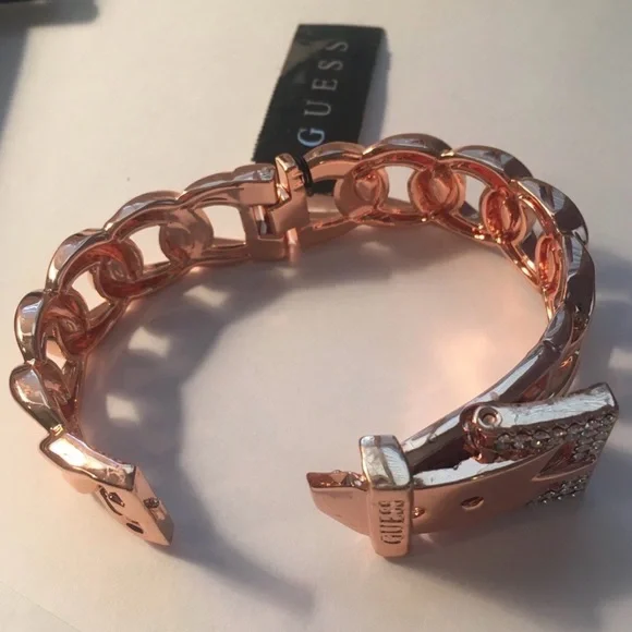 GUESS Rose Gold Strap Embellished Adjustable Bracelet
Nwt - Picture 2 of 3